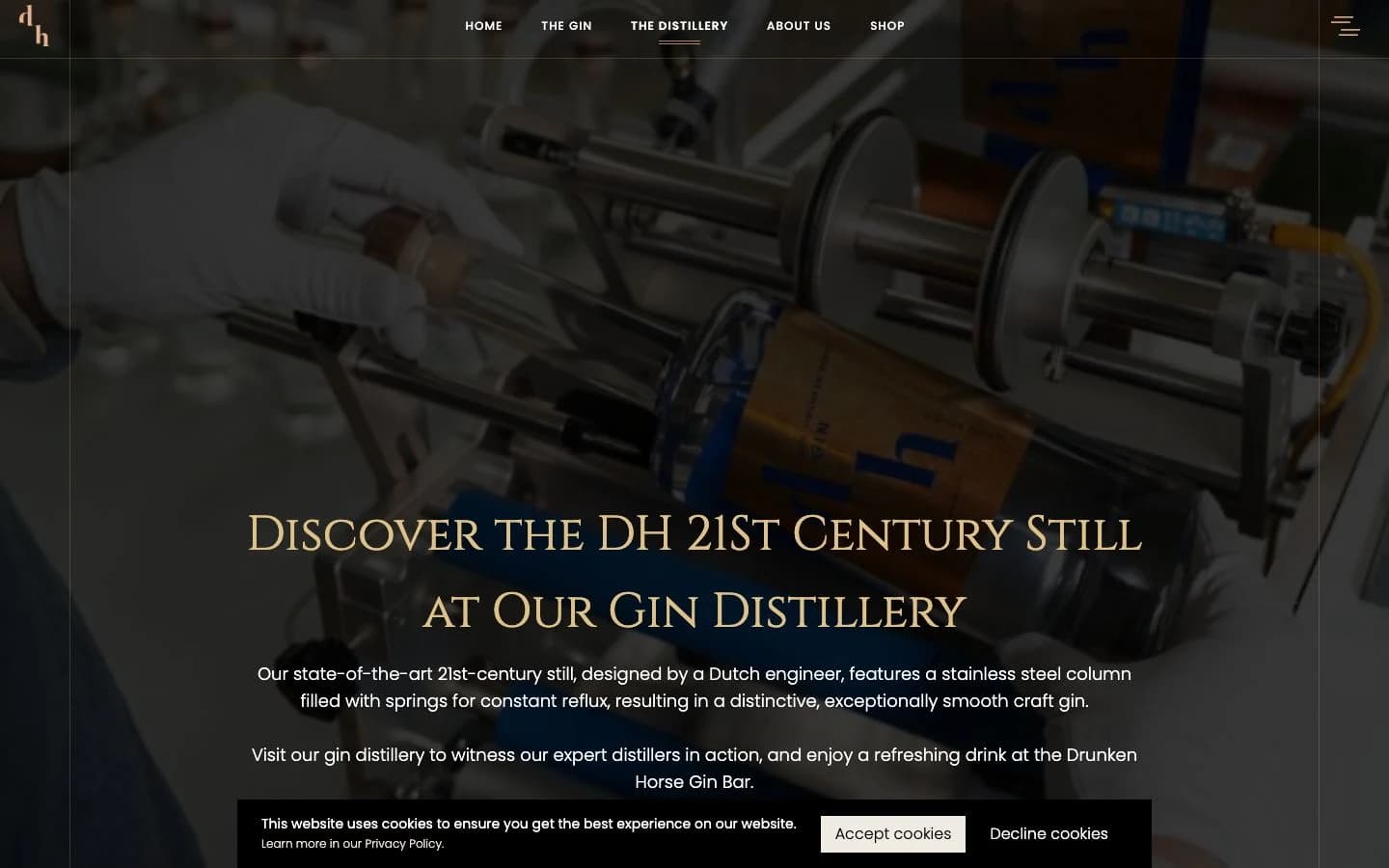 Inside the distillery — captured from the project's public website